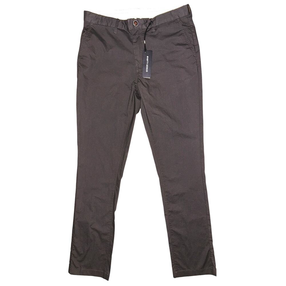 NWT Nifty Genius J.P. Stretch Typewriter Cloth Chino Truffle Color Pants 34X33
